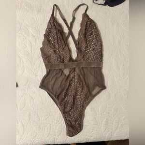 Victorias Secret Dusty Purple Lace Bodysuit / Teddy